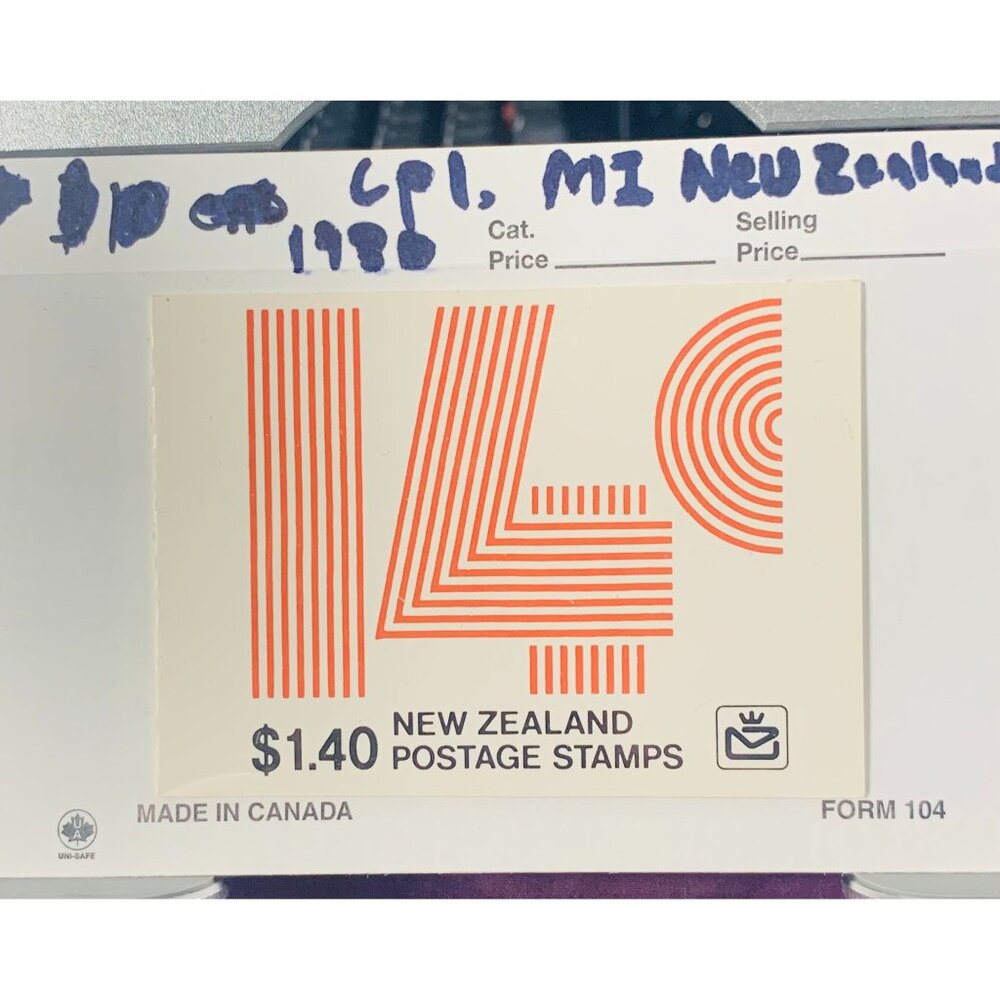 1986 New Zealand Kotiate 14¢ Vintage Postage Stamps Booklet